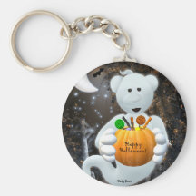 Osos pequeños poco fantasma con las chucherías llaveros personalizados
