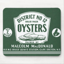 Ostras bretonas Mousepad del cabo retro original d Tapetes De Raton
