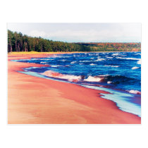 Otoño en el lago Superior tarjetas postales