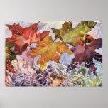 Otoño - impresión de las hojas de la caída posters