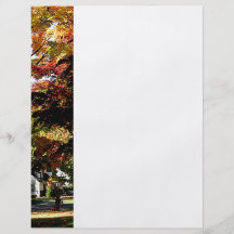 Otoño suburbano tarjeta publicitaria