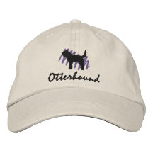 Otterhound garabateado gorros bordados