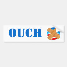 OUCH pegatina para el parachoques Etiqueta De Parachoque