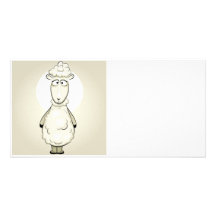 Ovejas del dibujo animado. Animal.  ¡Añada el text Tarjeta Fotográfica