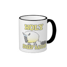 ovejas divertidas del hilado de las bolas santas d taza