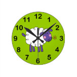 Ovejas lanosas relojes de pared