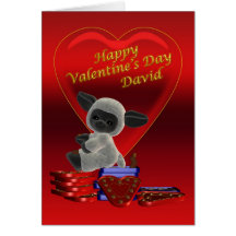Ovejas lindas del el día de San Valentín feliz peq Tarjetas