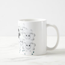 Ovejas negras lindas de la familia tazas