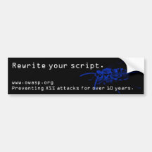 OWASP - reescriba a su pegatina para el parachoque Etiqueta De Parachoque