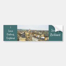 ¡Oxford, Inglaterra, alta opinión del St, simpleme Etiqueta De Parachoque