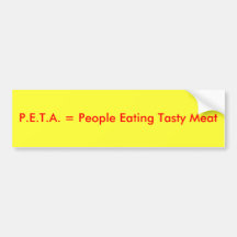 P.E.T.A definido Pegatina De Parachoque