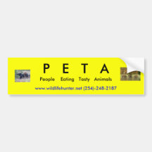 P   E   T   A, gente    que come… Pegatina De Parachoque