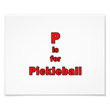 p está para el pickleball black.png rojo impresión fotográfica