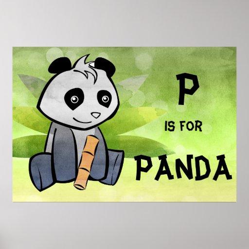 P está para el poster de la panda