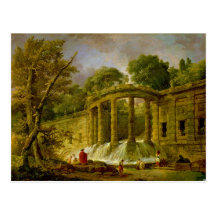 Pabellón con la cascada, 1760 postal