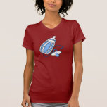 pacificador azul de la botella del muchacho camiseta