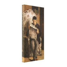 Padre de la lectura por Cezanne, bella arte del ar Impresiones De Lienzo
