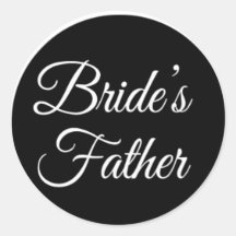 padre de las novias pegatina redonda