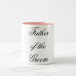 Padre del negro del rosa del novio tazas