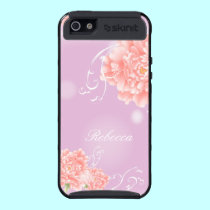 Paeonia púrpura del vintage romántico soñador flor funda skinit