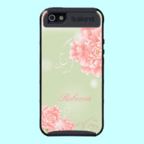 Paeonia romántico femenino del rosa del vintage fl funda skinit