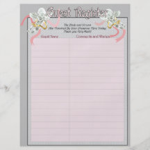 Páginas del Guestbook del boda Tarjetas Publicitarias