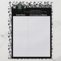 Páginas del libro de visitas para casar el álbum flyer personalizado
