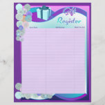 Páginas del registro del regalo para casar el álbu tarjeta publicitaria
