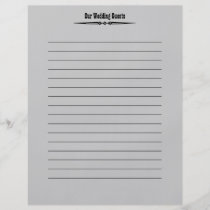 Páginas occidentales del libro de visitas del boda folletos