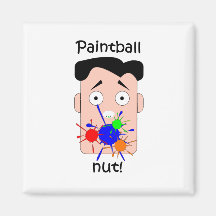 Paintball divertido imanes para frigoríficos