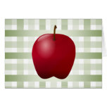 País Apple con la tela escocesa verde Tarjeta