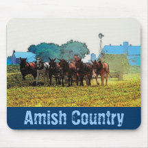 País de Amish (el hacer heno) Mousepad Tapete De Raton