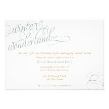 País de las maravillas del invierno invitación personalizada