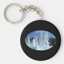 País de las maravillas del invierno llavero personalizado