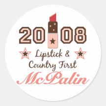 País del lápiz labial primer 2008 pegatinas de McP
