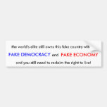 País falso pegatina de parachoque