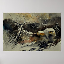 paisaje 210181 del invierno poster