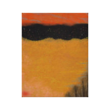 paisaje abstracto amarillo impresión en lienzo estirada