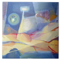 Paisaje abstracto Buenos Aires 24.25x17 Azulejos Cerámicos