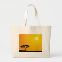 Paisaje africano bolsa de mano