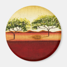 Paisaje africano imán para frigorifico