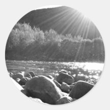 Paisaje blanco y negro 5.png pegatinas redondas