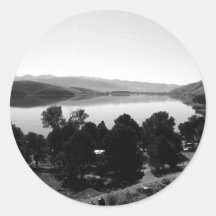 Paisaje blanco y negro 6 pegatina