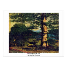 Paisaje con el árbol de Courbet Gustavo Postales