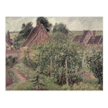 Paisaje con los tejados de la cabaña, 1899 postales