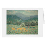 Paisaje de California con las amapolas (1213) Tarjeta