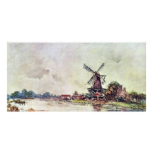 Paisaje de Jongkind Johan Barthold (la mejor calid Tarjetas Fotograficas Personalizadas