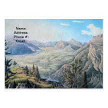 Paisaje de la montaña plantilla de tarjeta personal