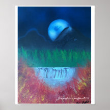 Paisaje de la pintura de aerosol impresiones