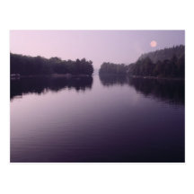 paisaje de levantamiento de la luna tarjetas postales